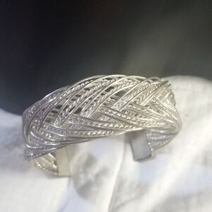Silver  braided bracelet